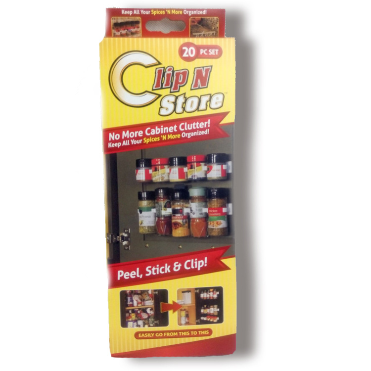 New Clip N Store Kitchen Spice Organizer Lightweight Storage Rack Shelf Kitchen Spice Seasoning Carrier Bottle Holder AS Seen on tv.jpg