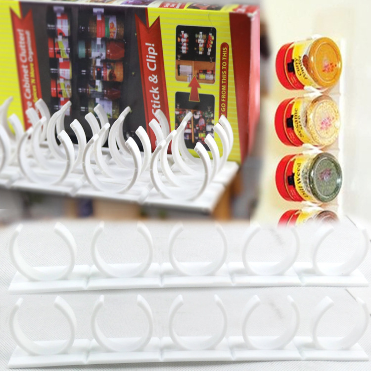 New Clip N Store Kitchen Spice Organizer Lightweight Storage Rack Shelf Kitchen Spice Seasoning Carrier Bottle Holder AS Seen on tv.jpg