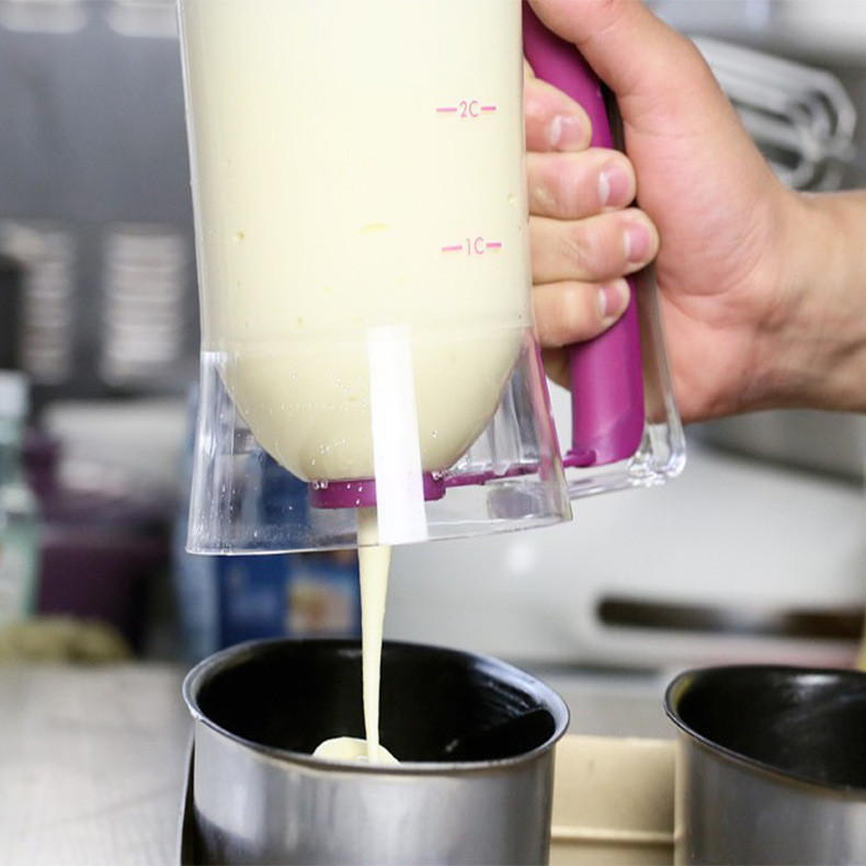 High quality household baking Manual plastic Pancake Cupcake batter dispenser.jpg