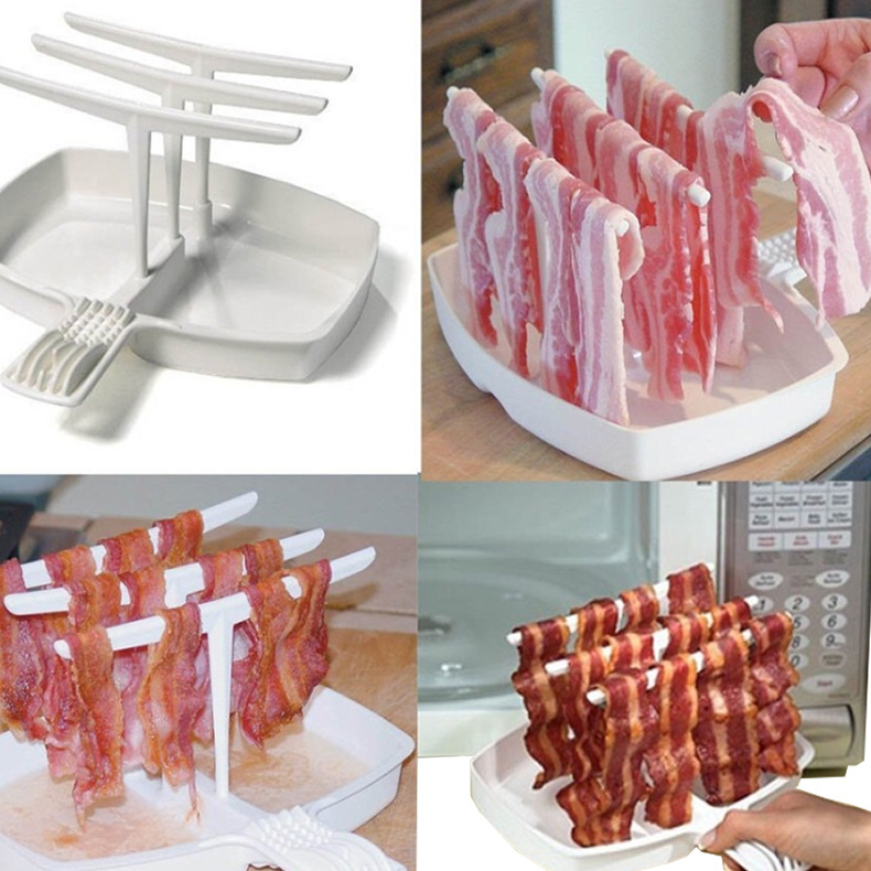 Microwave Bacon Rack Hanger Cooker Tray Cook Bar Crisp Breakfast Meal Home Dorm Use Tools Bacon Cooker.jpg