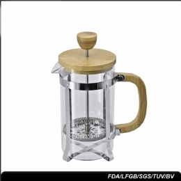 stainless steel french press 600ml custom small perfect french press coffee plunger with bamboo lid