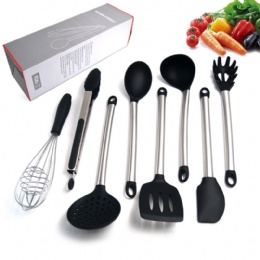 8 Piece Cooking Utensils Silicone Spatula Kitchen Tools Best Kitchen Gadgets Set