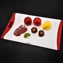 Custom Flexible small pizza chopping boards Plastic cutting board set with handles