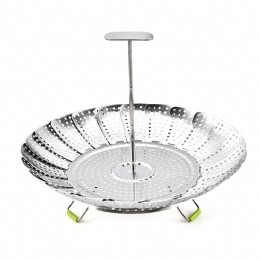 Stainless steel food vegetable Steamer Folding Collapsible Steamer Basket