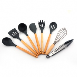 Nonstick Kitchen Utensils Set Eco-Friendly Cooking Kit Shovel Stainless Steel Handle 8Pcs/Set