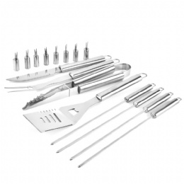 16 Piece Stainless Steel Barbecue Grilling Tools Carrying Case Kit Set BBQ tools