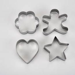 Kitchen Gadgets Stainless steel Star heart flower round Shaped cookie cutter sets Cookie mold
