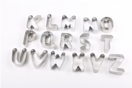 26PC letters stainless steel cookie mould