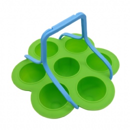 silicone baby food tray 7 Cavities silicone baby food freezer trays with handle