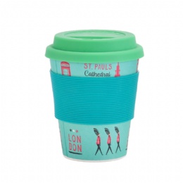 small coffee mugs custom Spill Proof eco-friendly reusable bamboo fiber coffee cup