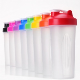 big water bottles 600ml Plastic shake cup single layer bottle tumbler mug