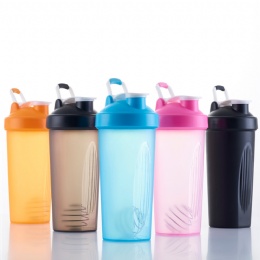 China Custom logo blank eco wheat straw plastic gym protein shaker