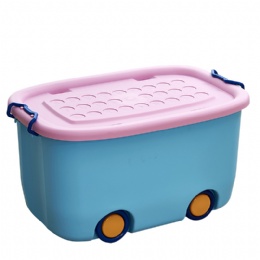 plastic storage bins Wheels Plastic Portable Function Storage Box For Collection Clothes Toys