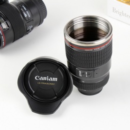 travel coffee mugs Best Camera Lens Thermos Stainless Steel Cup