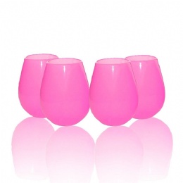 plastic champagne glasses Collapsible bpa free custom wholesale Silicone beer cup Wine Glasses for Camping