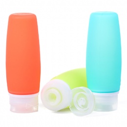 pink perfume bottle custom bpa free squeezable leak proof wholesale silicone travel bottle set