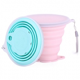 Silicone Telescopic Cup Travel Transparent Portable Folding Cup Silicone Retractable Cup