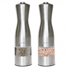Stainless Steel Battery Operated Salt and Pepper Grinder SetStainless Steel Battery Operated Salt and Pepper Grinder Set