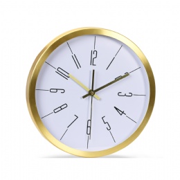 digital clock 12 Inch gold Wall Decoration Metal Quartz Wall Clock