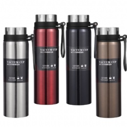 1L Stainless Steel Vacuum Travel Pot Thermos Bottle with Handle