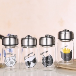 glass drinking bottle 300ml mini clear cups fancy water bottles wholesale