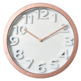 digital clock rose gold modern style 3d big number decoration wall clock