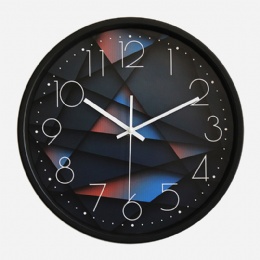 digital clock Modern living room wall clock simple glass mirror decorative 14 inch wall clock