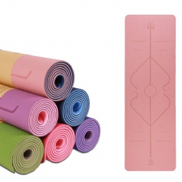 cheap custom logo print body aligning system yoga mat 6mm premium yoga mat exercise natural yoga mats