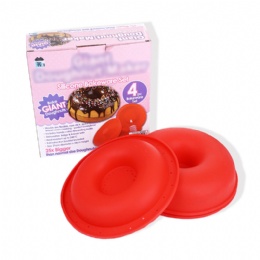 4pcs silicone bakeware set food grade Silicone doughnut shaped cake baking molds DIY Doughnuts Mould Maker