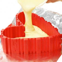 Bake Cake Snakes 4PCS Silicone Magic Snake Cake Mold DIY Baking Square Rectangle Heart Round Cake Mold Pastry Tools Bakeware
