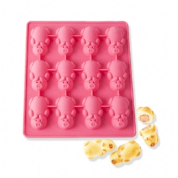 12 hole little pig shape silicone cake mold silicone cake tool