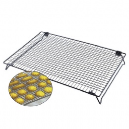 kitchen gadget Best Selling Carbon Steel Black Gold Nonstick Cake Food Bread Cookie Candy Grid Baking Cooling Rack