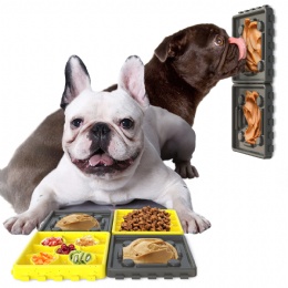 4PCS Pet Slow Feeder Dog Licking Tray Dog Slow Eating Bowl Slow Eating Treater