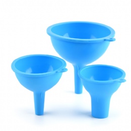 Kitchen Funnel Set 3 Pack Nested Funnels with Handle Food Grade Plastic Funnels