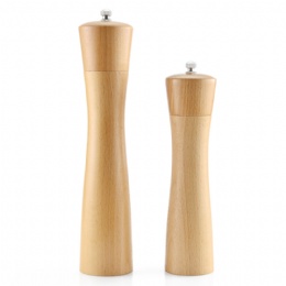 herb spice tools Turkish 100ml Ceramic Gravity Black Wood Classic Manual Wood Salt and Pepper Grinder Set