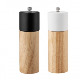 Amazon popular Wholesale wooden Salt and pepper Grinder 8inch Ceramic spice Chili mill Wood