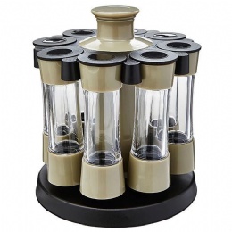 Revolving Spice Seasoning Rack Organizer Countertop Spinning Herb and Rotating Spice Bottle Storage Rack Tower Organizer