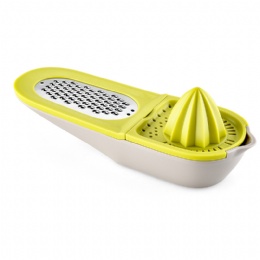 Amazon top seller kitchen accessories 3 In 1 Fruit Grater Manual Juicer Plastic Lemon Squeezer Orange juicer grater Extrusion