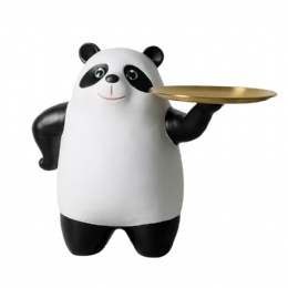 resin crafts Cute Panda Tray Ornament Creative Entrance Key Storage Entrance Ornament Home Decoration Wholesale