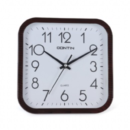 High Quality Plastic Luxurious Wooden Square Wall Clock Luxus For Home Decoration
