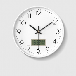 OEM custom extra big wall clock home decor white silent large digital wall clock with day and date