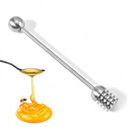 Honey and Syrup Dipper Stick Server Honey Spoon 304 Stainless Steel Wand for Honey Pot Jar Containers