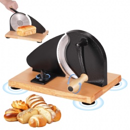 upgraded Manual Bread Slicer Classic Bread Slicer Versatile Hand-Crank Bread Slicer with Suction Cup Can Adjustable Thickness