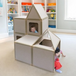 16-Panel Lightweight Magnetic Panel Playhouse Set Big Fort Building with Built-in Magnets Miniature 16-Panel Kit