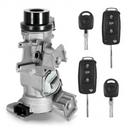 1K0905851 Ignition Switch Lock Cylinder Assembly with Intelligent Key Shell New Condition Replaces 1K0905851B Private Mold