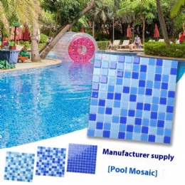 Modern Crystal Glass Mosaic Tiles for Pool & Fish Pond Puzzle Bathroom Wall with Metal Background for Interior Design