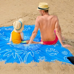 2-in-1 Beach Blanket & Kiddie Pool with Weighted Storage Bag & Oxford Fabric Bags Portable Beach Toys for Safe Play Area