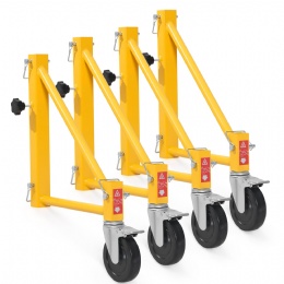 Source Factory 4-Pack Scaffold Outriggers 1000 lbs Total Load Capacity Baker-Style Scaffolding Accessory with Swivel Casters