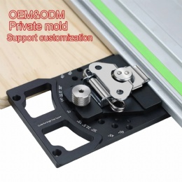 Adjustable Angle Track Saw Square with -60 to 60 Degree Quick Positive Angle Stop Guide Rail Square Protractor