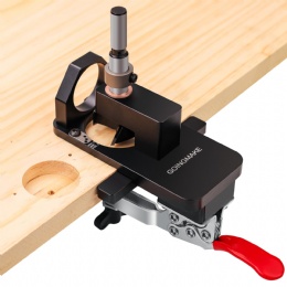 Private Mold Compact Metal Concealed Hinge Jig with Quick Clamp 35mm Cabinet Hinge Jig with Dust Adapter